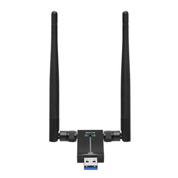 Hot TTKK Wireless WiFi Adapter Portable USB Dual Band 2.4G/5.8GHz Wireless Network Card 1200M with Double Antenna
Hot TTKK Wireless WiFi Adapter Portable USB Dual Band 2.4G/5.8GHz Wireless Network Card 1200M with Double Antenna