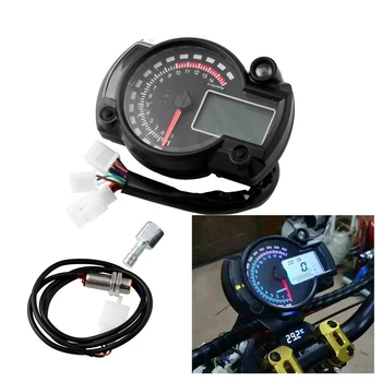 Motorcycle Digital Light LCD Speedometer Odometer Tachometer W/ Speed Sensor 7 color display oil level meter Modern Universal
Motorcycle Digital Light LCD Speedometer Odometer Tachometer W/ Speed Sensor 7 color display oil level meter Modern Universal
