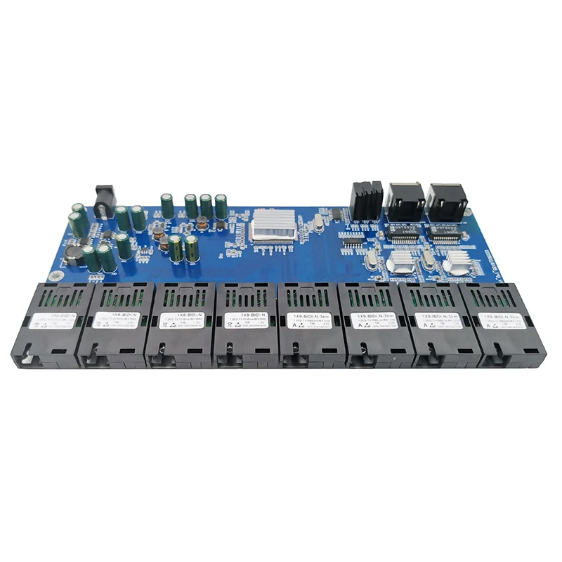 Коммутатор Gigabit Ethernet волоконно оптический преобразователь 8 Порты и разъёмы 1 25 г