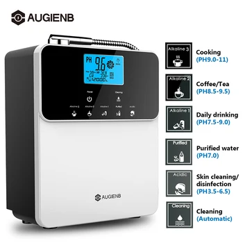 AUGIENB LCD Water Ionizer Purifier Machine PH 3.5-11 Alkaline Acid 5 Water Settings 12000 Liters Auto-Cleaning Water Filter
AUGIENB LCD Water Ionizer Purifier Machine PH 3.5-11 Alkaline Acid 5 Water Settings 12000 Liters Auto-Cleaning Water Filter