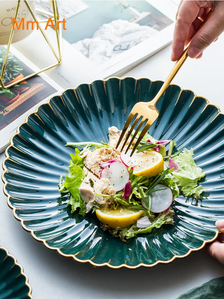 European Entry Lux Phnom Penh Western Cuisine Plate Ceramic Dark Green Chrysanthemum Plate Swing Plate Dim Sum Plate
European Entry Lux Phnom Penh Western Cuisine Plate Ceramic Dark Green Chrysanthemum Plate Swing Plate Dim Sum Plate