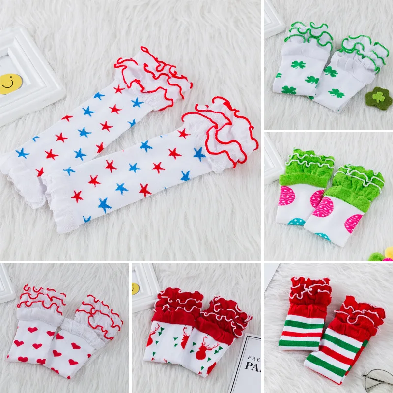 

Cute Girls Leg Warmers For Baby Girl Tights Fashion Polka Dot Legging With Ruffle Infant Cotton Leg Warmer Calzas Mujer Leggings