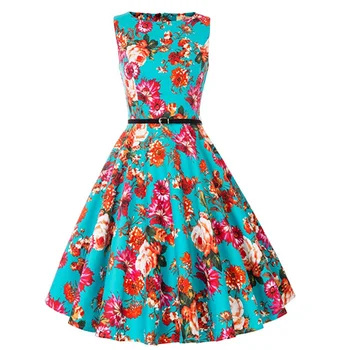 50's summer ladies slim retro dress prom fashion dress elegant style round neck sleeveless floral casual dress
50's summer ladies slim retro dress prom fashion dress elegant style round neck sleeveless floral casual dress