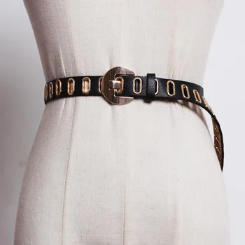 Punk Fashion Women Belt PU leather Metal Hole Waist Strap Adjustable Jeans Dress Female High quality All-match Waistband
Punk Fashion Women Belt PU leather Metal Hole Waist Strap Adjustable Jeans Dress Female High quality All-match Waistband