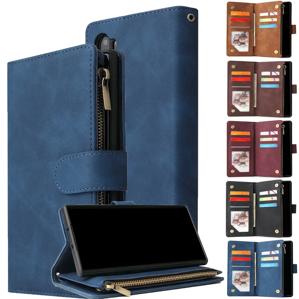 Leather Flip Case For Samsung Note 10 Plus S10 S8 S9 Plus Multi-functional Removable Magnetic Shockproof Wallet Card Slots Cover
Leather Flip Case For Samsung Note 10 Plus S10 S8 S9 Plus Multi-functional Removable Magnetic Shockproof Wallet Card Slots Cover