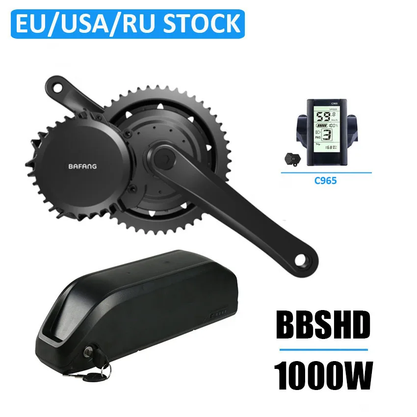 complete bafang 1000w bbshd mid drive motor kit & battery