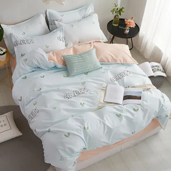 Simple Bed Linen Spring Green Grass Soft Bedding Set Leaves Bed Sheet Modern Duvet Cover Pillowcase Home Textiles Juego De Cama
Simple Bed Linen Spring Green Grass Soft Bedding Set Leaves Bed Sheet Modern Duvet Cover Pillowcase Home Textiles Juego De Cama