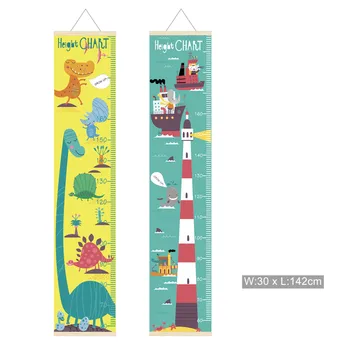 Cartoon Kids Growth Chart Wood Frame Fabric Height Measurement Ruler for Boys & Girls Child's Room Wall Decoration Dinosaur 
Cartoon Kids Growth Chart Wood Frame Fabric Height Measurement Ruler for Boys & Girls Child's Room Wall Decoration Dinosaur