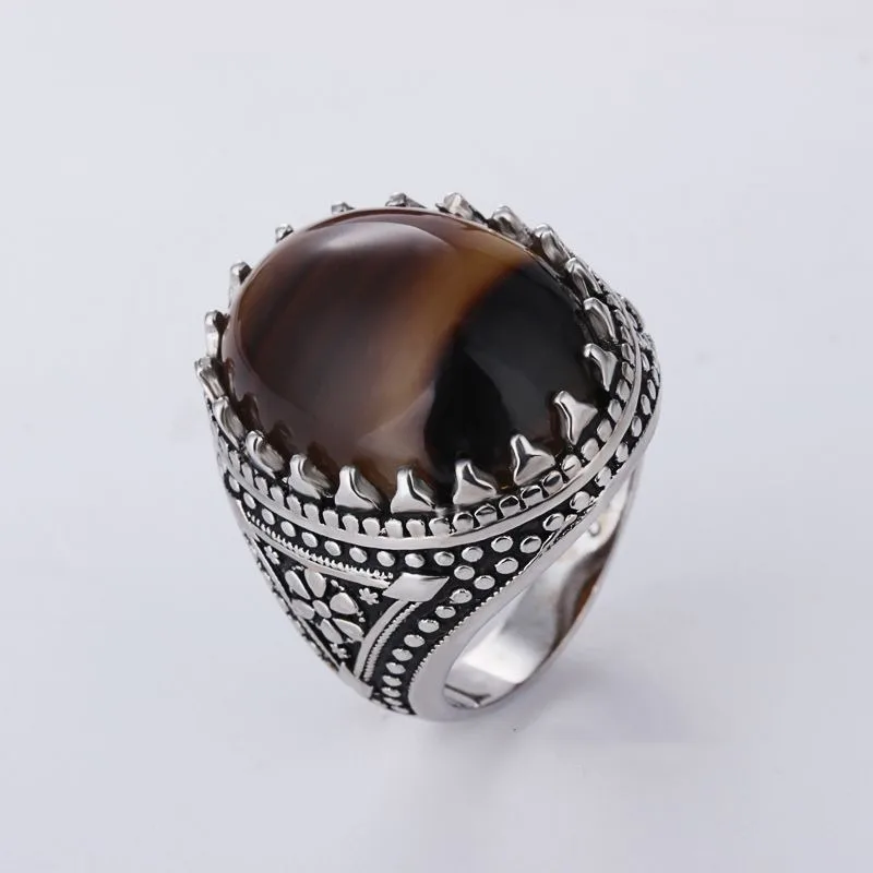Natural Original Onyx Stone Arabic Silver 925 Rings Men Turkish Muslin Chunky Ring 100% Real Oxide Sterling Silver Jewelry Men
Natural Original Onyx Stone Arabic Silver 925 Rings Men Turkish Muslin Chunky Ring 100% Real Oxide Sterling Silver Jewelry Men