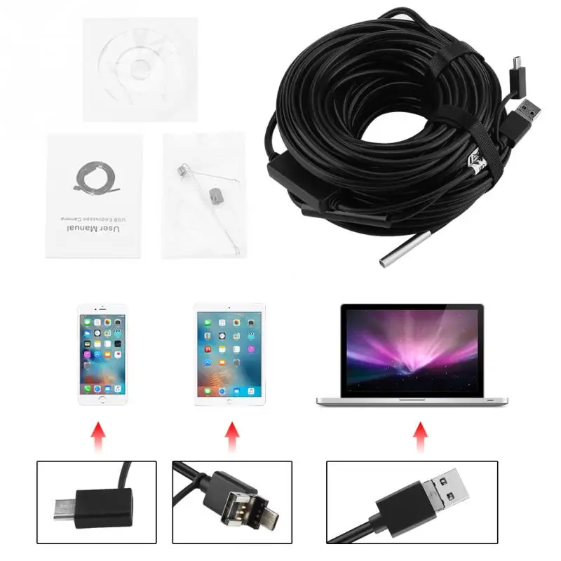 3 IN 1 20 Meter 5.5mm USB Endoscope with 720P Waterproof Camera for Pipe Car Inspection
3 IN 1 20 Meter 5.5mm USB Endoscope with 720P Waterproof Camera for Pipe Car Inspection