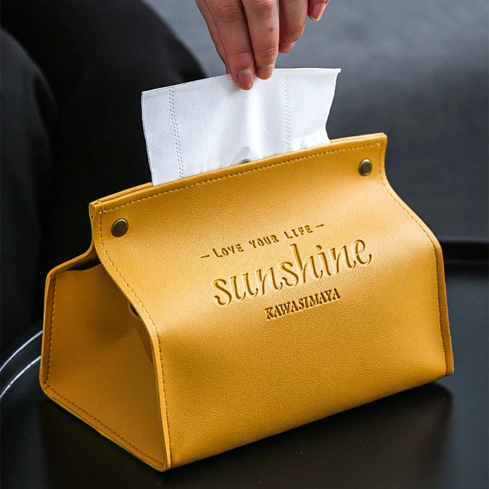 Фото Из искусственной кожи тканевая сумка для автомобиля и дома простой бумажный