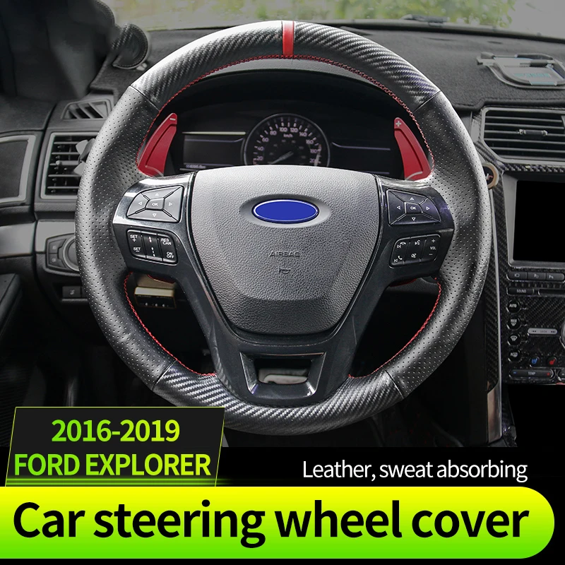 Car Steering Wheel Cover Skidproof Auto Steering Wheel Cover carbon fiber Car STYLING For Ford explorer 2016-2019
Car Steering Wheel Cover Skidproof Auto Steering Wheel Cover carbon fiber Car STYLING For Ford explorer 2016-2019