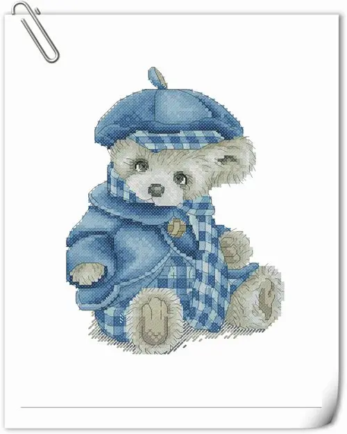 GG Top Quality Lovely Counted Cross Stitch Kit counted embroidery cross stitch Teddy Bear in Blue
GG Top Quality Lovely Counted Cross Stitch Kit counted embroidery cross stitch Teddy Bear in Blue
