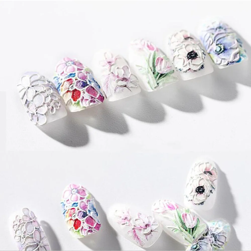 3D Stickers for Nails Acrylic Engraved Flower Stickers on Nails Embossed Flower Nail Decals Empaistic Nail Art Tools
3D Stickers for Nails Acrylic Engraved Flower Stickers on Nails Embossed Flower Nail Decals Empaistic Nail Art Tools