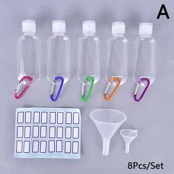 8/13pcs Clear Refillable Gel Bottles with Holder Keychain Buckle Funnels Labels Travel Hand Sanitizer Split Bottles for Children
8/13pcs Clear Refillable Gel Bottles with Holder Keychain Buckle Funnels Labels Travel Hand Sanitizer Split Bottles for Children