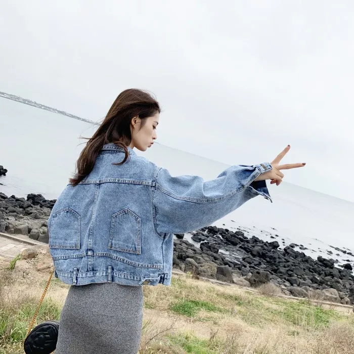 2019 Spring And Autumn New Style Loose-Fit Single-Breasted Bat Sleeve Short Jeans Coat Student Long Sleeve Jacket
2019 Spring And Autumn New Style Loose-Fit Single-Breasted Bat Sleeve Short Jeans Coat Student Long Sleeve Jacket
