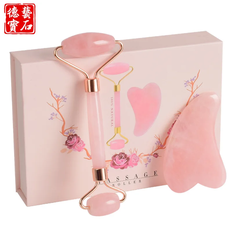 Natural Jade Slimming Face Massager Tool Rose Quartz Stone Guasha Board Body Facial Massage Roller Beauty Care Set Box
Natural Jade Slimming Face Massager Tool Rose Quartz Stone Guasha Board Body Facial Massage Roller Beauty Care Set Box