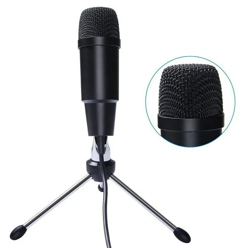 USB Microphone Condenser Professional Wired Studio Karaoke Mic For Computer Pc Video Recording Msn With Stand Tripod
USB Microphone Condenser Professional Wired Studio Karaoke Mic For Computer Pc Video Recording Msn With Stand Tripod