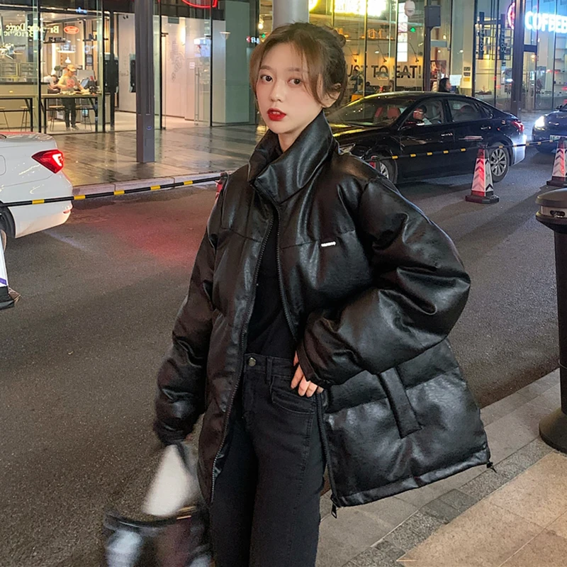 2019 winter new motorcycle coat black cotton jacket loose thick mid-length cotton jacket women parka winter coat female clothing
2019 winter new motorcycle coat black cotton jacket loose thick mid-length cotton jacket women parka winter coat female clothing