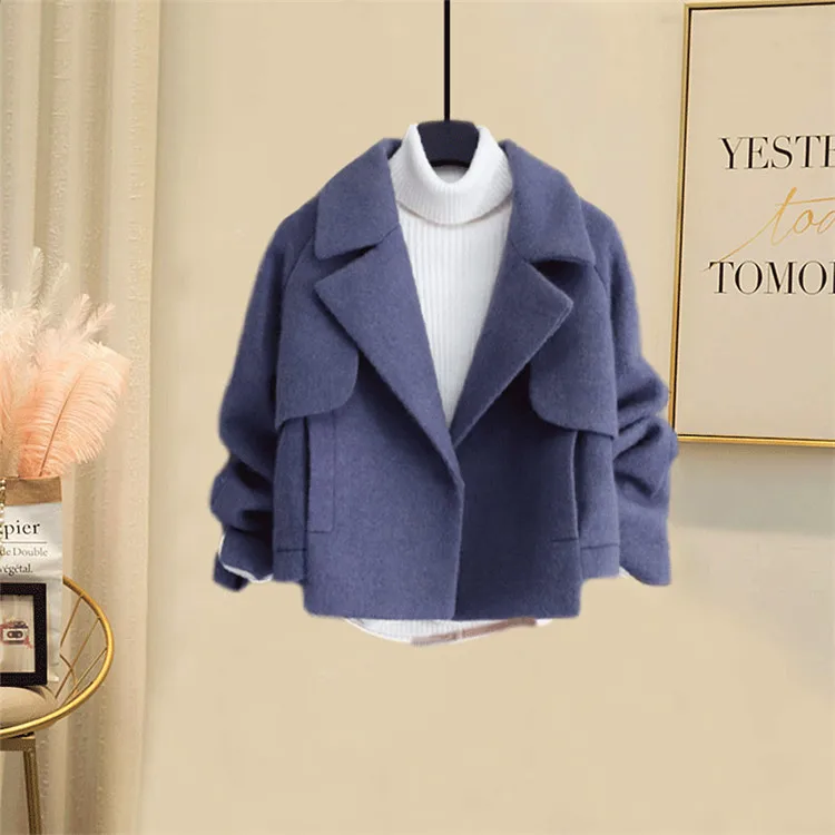 Woollen Jacket Women's Autumn Winter Korean Version of Solid Color Slim Long-sleeved Lapel Short Nizi Coat Temperament Commuting 4 Mallzona H062419be2eac4931b99ab2b262796a6bd Woollen Jacket Women's Autumn Winter Korean Version of Solid Color Slim Long-sleeved Lapel Short Nizi Coat Temperament Commuting Mallzona