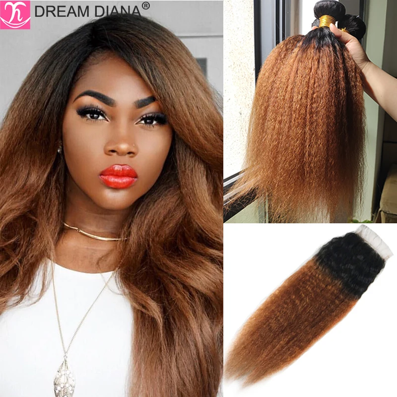 DreamDiana Remy Malaysian Kinky Straight Bundles With Closure T1B 30 Yaki Hair With Closure 100% Human Hair Bundles With Closure
DreamDiana Remy Malaysian Kinky Straight Bundles With Closure T1B 30 Yaki Hair With Closure 100% Human Hair Bundles With Closure