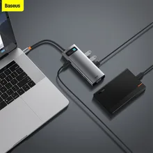 Baseus USB C HUB Type C to compatible USB 3.0 Adapter 9 in 1 Type C HUB Dock for MacBook Pro Air USB C Splitter
Baseus USB C HUB Type C to compatible USB 3.0 Adapter 9 in 1 Type C HUB Dock for MacBook Pro Air USB C Splitter