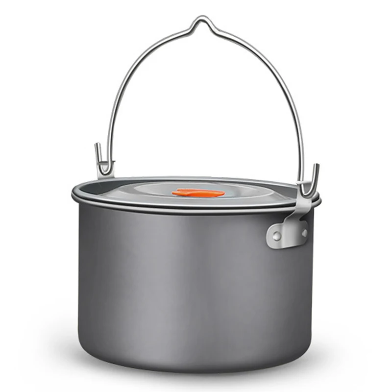 Outdoor Aluminum Camping Hiking Travel Hanging Cookware Pot Cooking Picnic Pot Utensils Tableware Big Capacity 4L
Outdoor Aluminum Camping Hiking Travel Hanging Cookware Pot Cooking Picnic Pot Utensils Tableware Big Capacity 4L