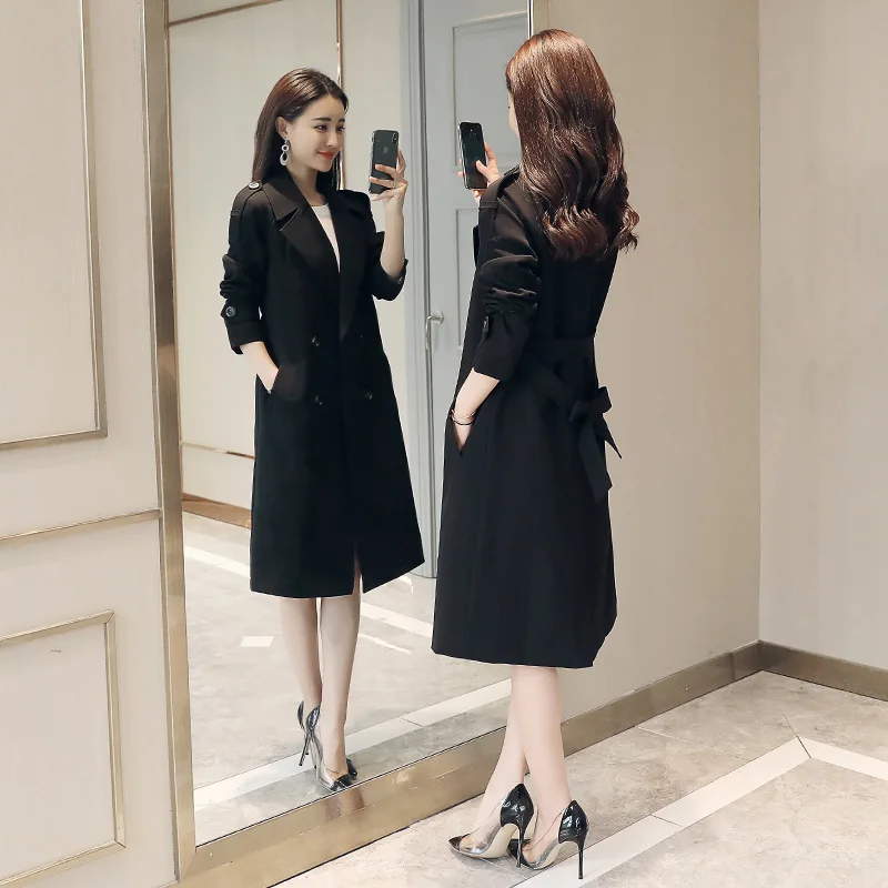 2018 Autumn Trench Coat Commuting Suit Collar Solid Color Double Breasted Mid-length Convention Long Sleeve Slim Fit Dacron
2018 Autumn Trench Coat Commuting Suit Collar Solid Color Double Breasted Mid-length Convention Long Sleeve Slim Fit Dacron