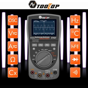 Tooltop Intelligent 2 in 1Digital 40MHz 200Msps/S Oscilloscope 6000Counts True RMS AC/DC 1000V Multimeter With Analog Grap
Tooltop Intelligent 2 in 1Digital 40MHz 200Msps/S Oscilloscope 6000Counts True RMS AC/DC 1000V Multimeter With Analog Grap