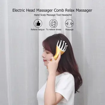 Electric Steel Ball Head Massager Comb Relax Scalp Massage Tool Headache Stress Brain Relief Finger Handheld Massage Comb
Electric Steel Ball Head Massager Comb Relax Scalp Massage Tool Headache Stress Brain Relief Finger Handheld Massage Comb