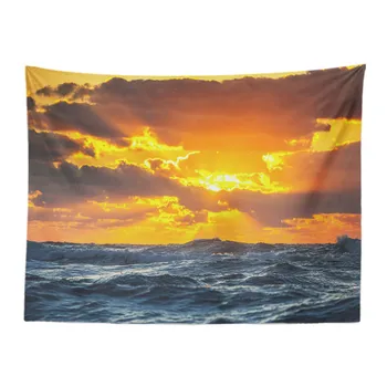 

Colorful Nature Tapestry Ocean Clouds Hot Air Balloon Scenery Yoga Mat Beach Farmhouse Polyester Decoration Large Beach Towel