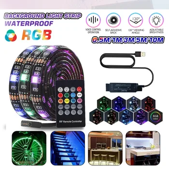 LED Strip Lights 10M 5M 3M 1M 0.5M RGB SMD5050 Light Flexible Ribbon Waterproof LED Light Tape DC 5V USB Remote Voice Control 
LED Strip Lights 10M 5M 3M 1M 0.5M RGB SMD5050 Light Flexible Ribbon Waterproof LED Light Tape DC 5V USB Remote Voice Control