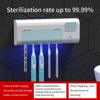 Smart UVC-LED Toothbrush Holder Toothpaste Dispenser Bathroom Toothbrush Storage Box Multi-function Storage Holder USB Charge
Smart UVC-LED Toothbrush Holder Toothpaste Dispenser Bathroom Toothbrush Storage Box Multi-function Storage Holder USB Charge