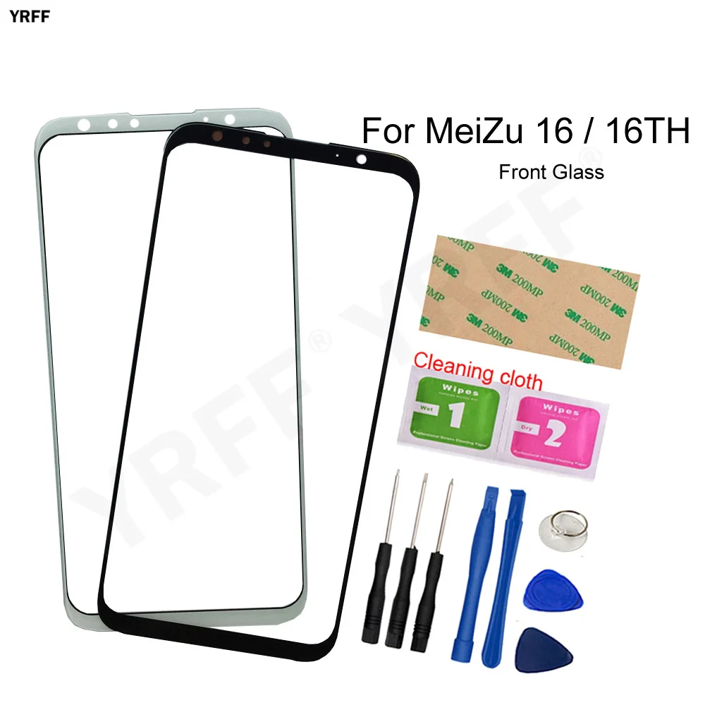 New Mobile Outer Glass Panel touch For MeiZu 16 16TH Front (No Touch Screen) Assembly Phone Repair Parts 3M Glue | Мобильные