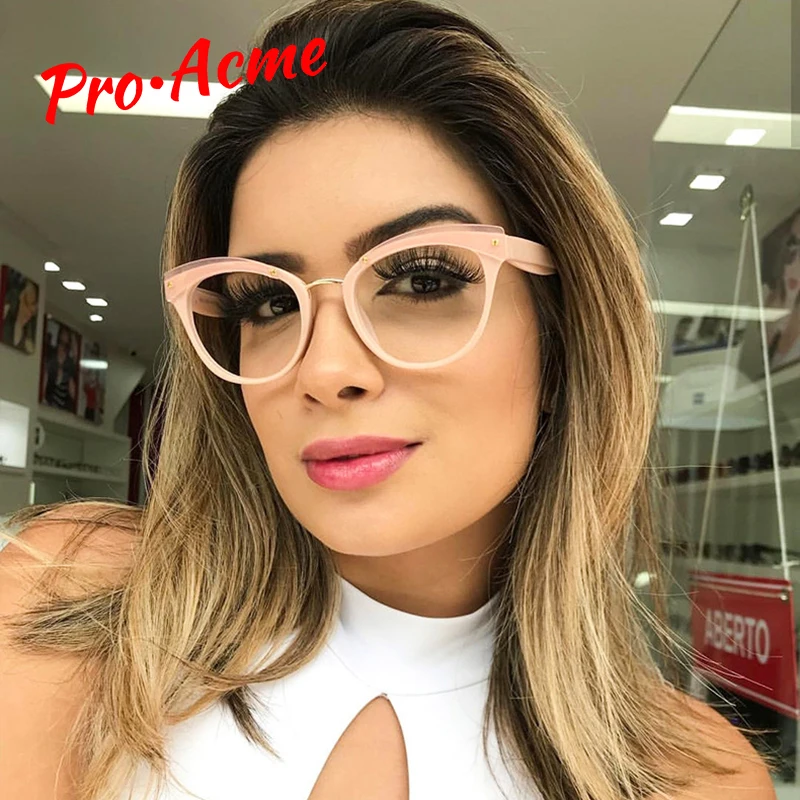 Pro Acme Cat Eye Glasses Frames for Women Trending Styles Brand Design Optical Computer Glasses Clear Transparent Glasses PC1289
Pro Acme Cat Eye Glasses Frames for Women Trending Styles Brand Design Optical Computer Glasses Clear Transparent Glasses PC1289