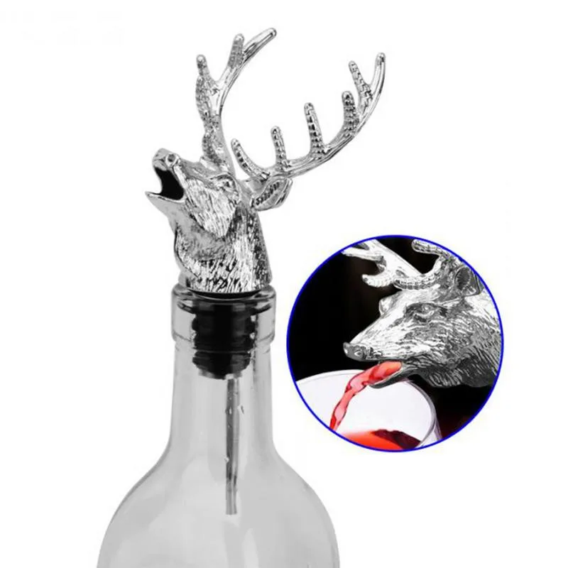 NEW arrival Zinc Alloy Deer Stag Head Wine Pourer Unique Wine Bottle Stoppers Wine Aerators Bar Tools Get Together Gift
NEW arrival Zinc Alloy Deer Stag Head Wine Pourer Unique Wine Bottle Stoppers Wine Aerators Bar Tools Get Together Gift