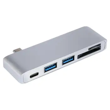 5 in1 USB3.0 Type-C Hub Adapter Charging Data Sync Reader For MacBook Pro USB HUB Splitter Hab GT
5 in1 USB3.0 Type-C Hub Adapter Charging Data Sync Reader For MacBook Pro USB HUB Splitter Hab GT