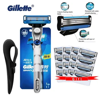 Gillette Mach 3 Turbo 3D Men's Razor Handle Machine for Shaving Razor Blade Cassettes Shaver For Beard with Rubber Sleeve
Gillette Mach 3 Turbo 3D Men's Razor Handle Machine for Shaving Razor Blade Cassettes Shaver For Beard with Rubber Sleeve
