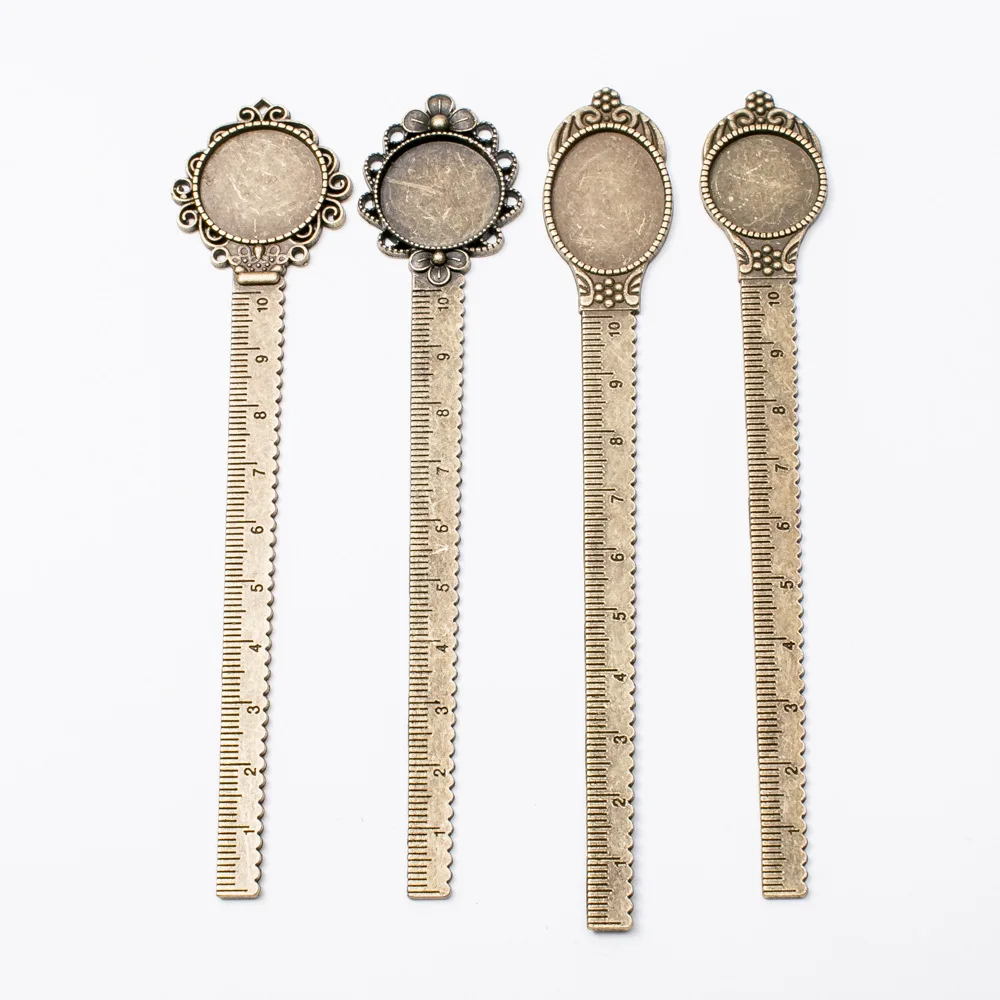 4pcs/set Metal Mixed Bookmark Ruler Cabochon Base Cameo Base Antique Bronze Accessories for Jewelry Making Components Craft DIY
4pcs/set Metal Mixed Bookmark Ruler Cabochon Base Cameo Base Antique Bronze Accessories for Jewelry Making Components Craft DIY