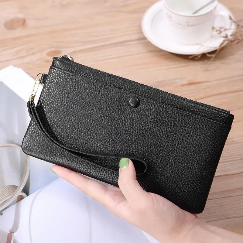 New style pure cowhide ladies wallet long high-quality Genuine Leather wallet first layer cowhide mobile phone bag coin purse
New style pure cowhide ladies wallet long high-quality Genuine Leather wallet first layer cowhide mobile phone bag coin purse