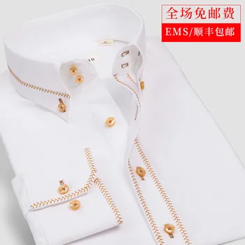 Season Keep Warm Pure Cotton White Shirt Male Long Sleeve White Men Grinding Wool Shirt Slim Fit Trend Business Leisure
Season Keep Warm Pure Cotton White Shirt Male Long Sleeve White Men Grinding Wool Shirt Slim Fit Trend Business Leisure