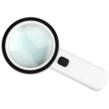 30X Magnifying Glass Handheld Magnifier for Newspaper Book Reading with Lamp Magnifier Jewelry Identification Tool
30X Magnifying Glass Handheld Magnifier for Newspaper Book Reading with Lamp Magnifier Jewelry Identification Tool
