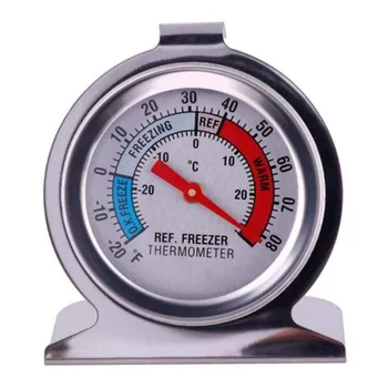 

1 Set Refrigerator Freezer Thermometer Stainless Steel Dial Dail TypeType Fridge Temperature Measure Tool -30-30 Degrees