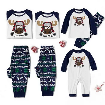 2020 Family Matching Outfits Christmas Deer Print Long Sleeve Tops+pants Family Pajamas Matching Set Pijamas De Navidad Familiar
2020 Family Matching Outfits Christmas Deer Print Long Sleeve Tops+pants Family Pajamas Matching Set Pijamas De Navidad Familiar