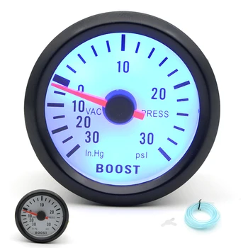 Car Gauge 2" 52mm Bar Turbo Boost Gauge -1~2 Bar / -30~30 PSI Vacuum Press Meter for Auto Blue Light Black Rim 12V
Car Gauge 2" 52mm Bar Turbo Boost Gauge -1~2 Bar / -30~30 PSI Vacuum Press Meter for Auto Blue Light Black Rim 12V