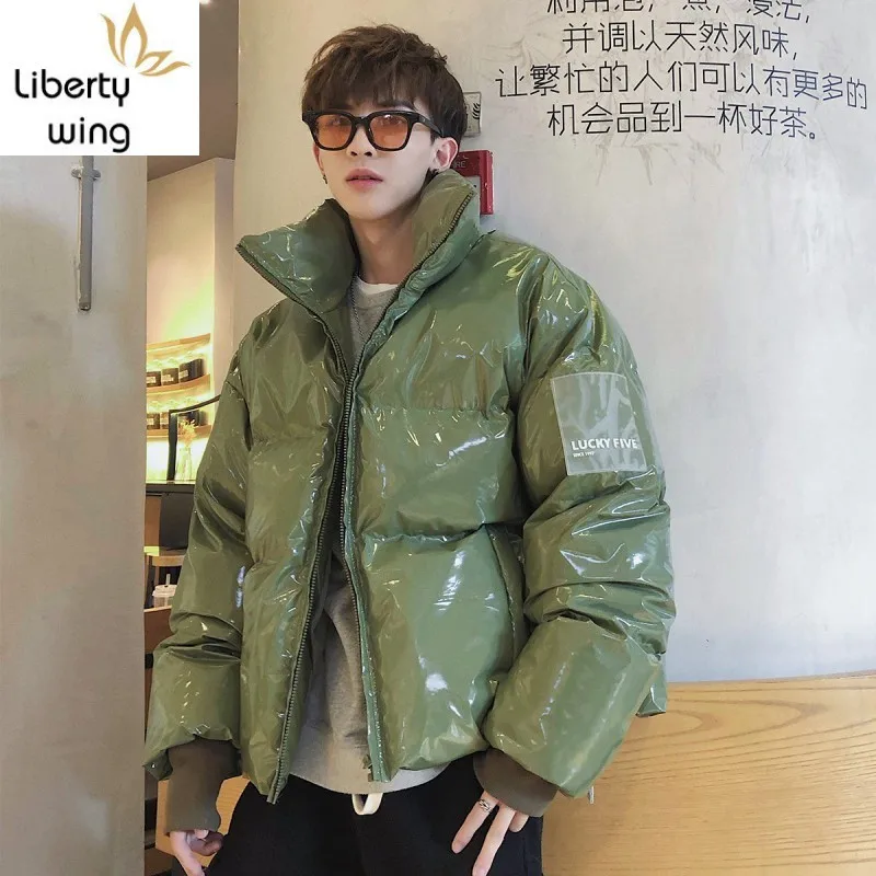 Thick Warm Winter New Stand Collar Couple Bright Short Coats Korean High Street Casual Long Sleeve Loose Fit Male Cotton Parkas
Thick Warm Winter New Stand Collar Couple Bright Short Coats Korean High Street Casual Long Sleeve Loose Fit Male Cotton Parkas
