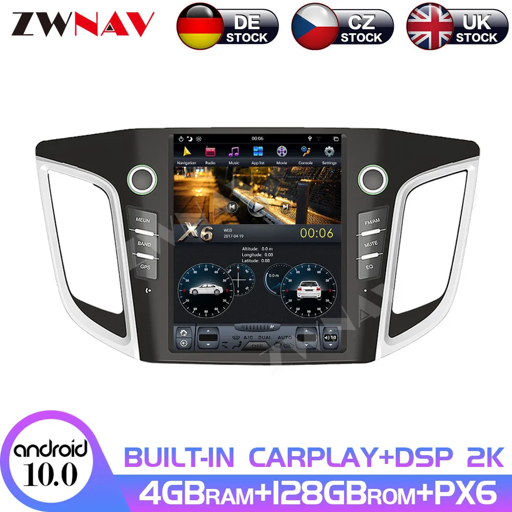 Android 10 4+128G PX6 Vertical Tesla Screen With DSP Carplay Car Multimedia No DVD Player For HYUNDAI IX25/HYUNDAI CRETA Radio
Android 10 4+128G PX6 Vertical Tesla Screen With DSP Carplay Car Multimedia No DVD Player For HYUNDAI IX25/HYUNDAI CRETA Radio