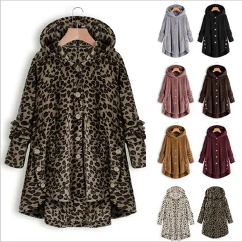 Hot Sale 2020 Winter Pop Leopard Print Coat Women's Button Solid Color Hooded Coat Large Size S-5XL
Hot Sale 2020 Winter Pop Leopard Print Coat Women's Button Solid Color Hooded Coat Large Size S-5XL
