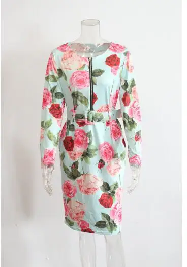 2020 Women Pencil Dress With Belt Bodycon Long Sleeve Sexy Slim Floral Printed Evening Party Clubwear Dress Female Office Cloth
2020 Women Pencil Dress With Belt Bodycon Long Sleeve Sexy Slim Floral Printed Evening Party Clubwear Dress Female Office Cloth