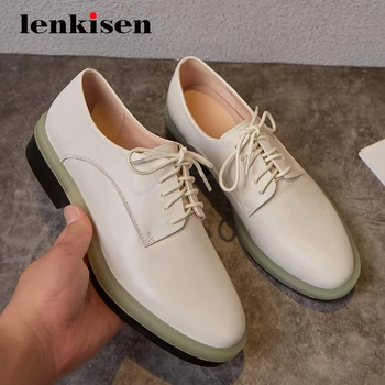 Lenkisen leisure natural leather maiden design modern round toe thick med heel lace up office lady dress basic women pumps L8f3
Lenkisen leisure natural leather maiden design modern round toe thick med heel lace up office lady dress basic women pumps L8f3
